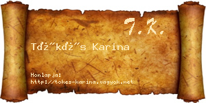Tőkés Karina névjegykártya